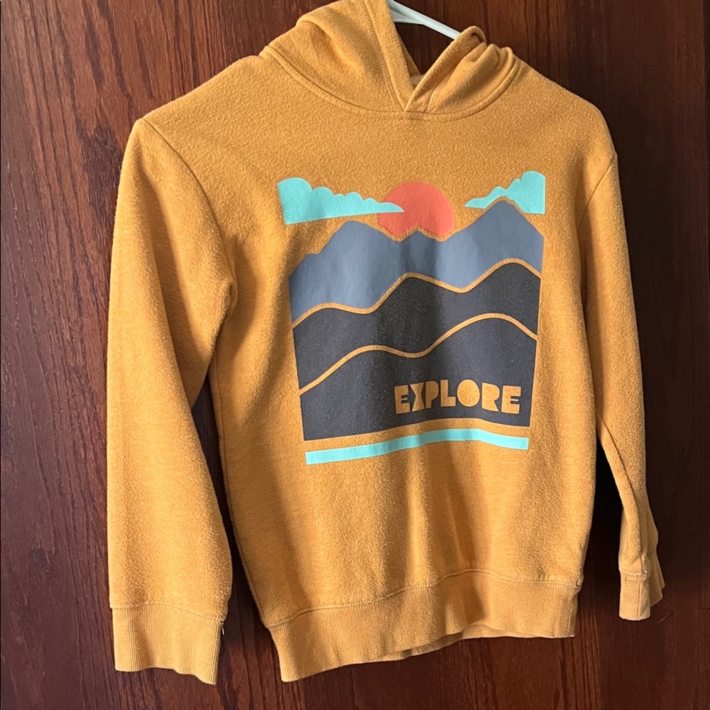 Jumping Beans Mustard Hoodie with Explore Graphic